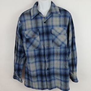 Mens Vintage Pendleton Virgin Wool Shirt Sz Medium